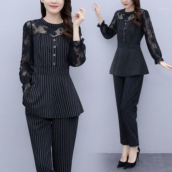 striped blazer and pants set for women design office lady ladies suits hollow out lace 2 piece korean style costume femme, White
striped blazer and pants set for women design office lady ladies suits hollow out lace 2 piece korean style costume femme, White