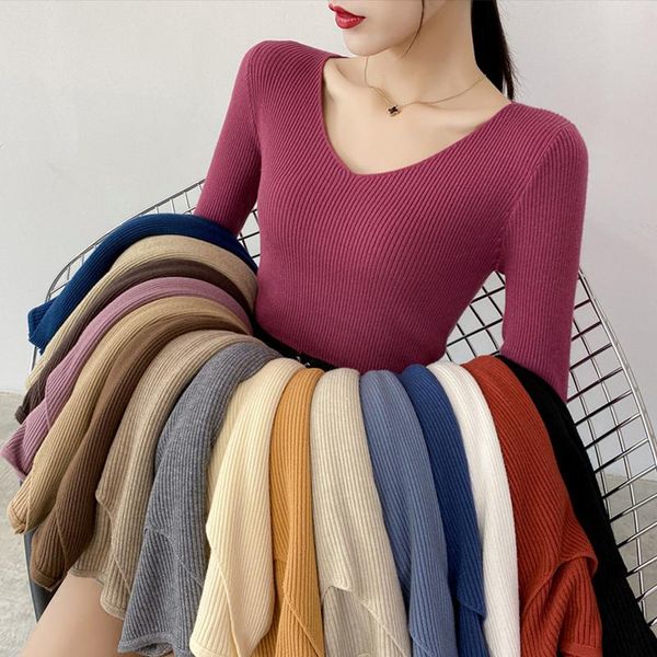 women's sweaters sweater pullover style 2021 autumn long-sleeved button front rib knit stretch korean women, White;black
women's sweaters sweater pullover style 2021 autumn long-sleeved button front rib knit stretch korean women, White;black