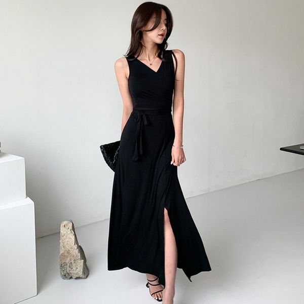summer v-neck lace-up elegant long dress vintage knit fashion slim waist casual party dress vestidos 210518, Black;gray
summer v-neck lace-up elegant long dress vintage knit fashion slim waist casual party dress vestidos 210518, Black;gray