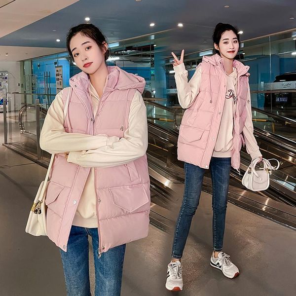 women's vests womens winter tank for korean fashion trends vest puffer jackets with hood teenage girls oversized windbreaker padded coa, Black;white
women's vests womens winter tank for korean fashion trends vest puffer jackets with hood teenage girls oversized windbreaker padded coa, Black;white