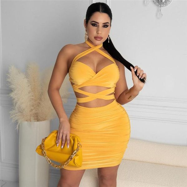 casual dresses lace-up wrapped chest halter cross mini dress women summer solid outfits backless party club, Black;gray
casual dresses lace-up wrapped chest halter cross mini dress women summer solid outfits backless party club, Black;gray
