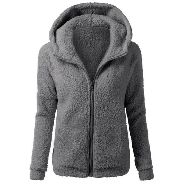 women's fur & faux autumn winter hooded coat women casual warm soft zipper jacket plush overcoat pocket plus size teddy female 4, Black
women's fur & faux autumn winter hooded coat women casual warm soft zipper jacket plush overcoat pocket plus size teddy female 4, Black