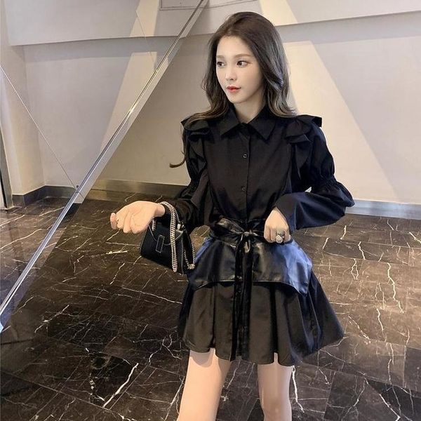 casual dresses autumn vintage black women waist trimming lace up female gothic cascading ruffle for short prom gkmg, Black;gray
casual dresses autumn vintage black women waist trimming lace up female gothic cascading ruffle for short prom gkmg, Black;gray