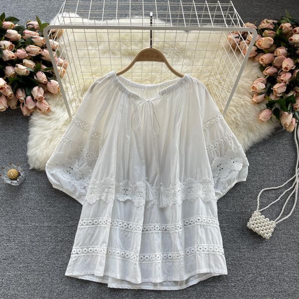women's blouses & shirts bohemian blouse female summer word collar blusa strapless age-reducing bubble sleeve loose embroidered shirt k, White
women's blouses & shirts bohemian blouse female summer word collar blusa strapless age-reducing bubble sleeve loose embroidered shirt k, White
