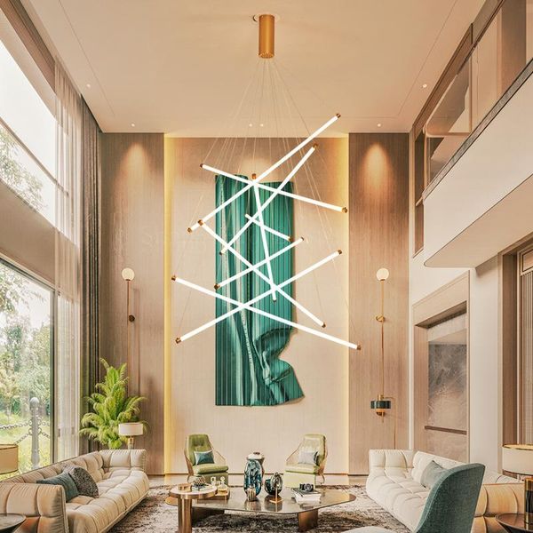 pendant lamps nordic stair lamp simple ceiling chandelier modern duplex building empty living room decoration creative acrylic led line ligh
pendant lamps nordic stair lamp simple ceiling chandelier modern duplex building empty living room decoration creative acrylic led line ligh