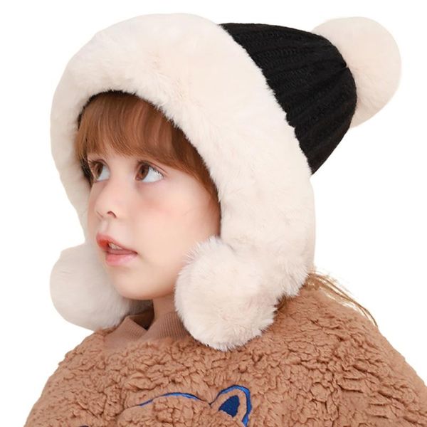 outdoor hats beanies hat children winter windproof plus velvet hedging cap girls warm knitted fluffy ball headwear thermal ear warmer, Black;white
outdoor hats beanies hat children winter windproof plus velvet hedging cap girls warm knitted fluffy ball headwear thermal ear warmer, Black;white