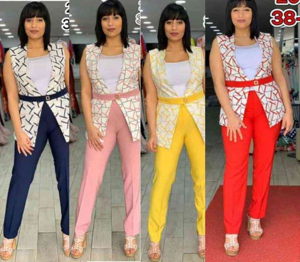 2 pcs suit africa clothing womenpant plus size suits business office shirt pants african set for, White
2 pcs suit africa clothing womenpant plus size suits business office shirt pants african set for, White