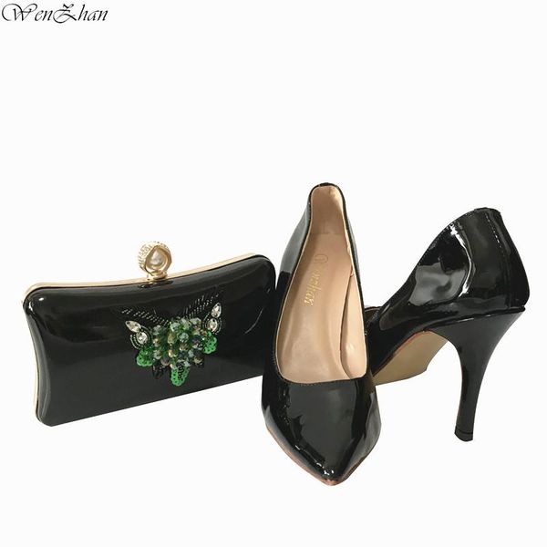 dress shoes wenzhan high heel and bag to match black latest design with good quality soft set for wedding 36-43
dress shoes wenzhan high heel and bag to match black latest design with good quality soft set for wedding 36-43