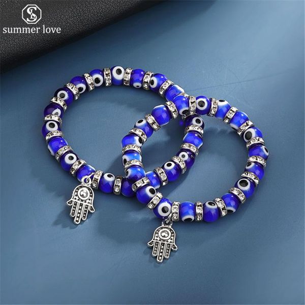 religious evil blue eyes colored glaze beads bracelets for women men hamsa hand charms bracelet pulseras mujer charm, Golden;silver
religious evil blue eyes colored glaze beads bracelets for women men hamsa hand charms bracelet pulseras mujer charm, Golden;silver