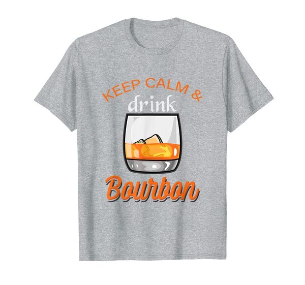 keep calm and drink bourbon drinking quote whiskey lover t-shirt, White;black 
keep calm and drink bourbon drinking quote whiskey lover t-shirt, White;black