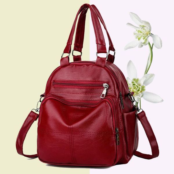 outdoor bags fashion women ladies pu leather backpack anti-theft rucksack school travel bag satchel black red
outdoor bags fashion women ladies pu leather backpack anti-theft rucksack school travel bag satchel black red