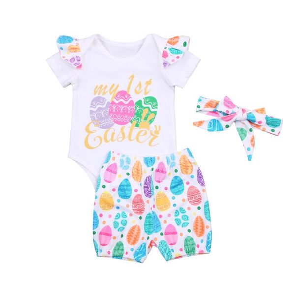 easter 0-18m baby girl 3pcs set 1st letter print egg short sleeve bodysuit+colorful shorts+headband toddler clothes clothing sets, White
easter 0-18m baby girl 3pcs set 1st letter print egg short sleeve bodysuit+colorful shorts+headband toddler clothes clothing sets, White