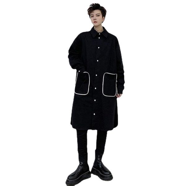 men's casual shirts zipper decorative big pocket loose long sleeve male women streetwear fashion dress couple, White;black
men's casual shirts zipper decorative big pocket loose long sleeve male women streetwear fashion dress couple, White;black