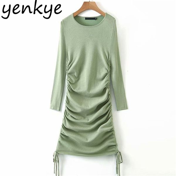 vintage solid side drawstring draped knit dress women round neck long sleeve bodycon fashion autumn vestido 210514, Black;gray
vintage solid side drawstring draped knit dress women round neck long sleeve bodycon fashion autumn vestido 210514, Black;gray
