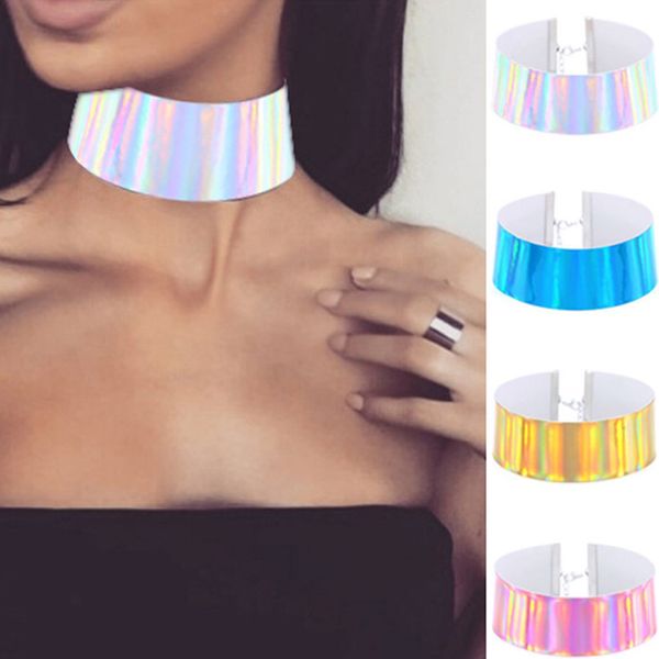 simple style width punk laser pu leather choker women bar neck wear chockers can be adjusted party jewelry necklace collar, Golden;silver
simple style width punk laser pu leather choker women bar neck wear chockers can be adjusted party jewelry necklace collar, Golden;silver