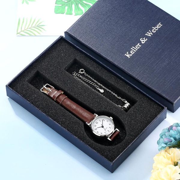 wristwatches exquisite leather band quartz wristwatch casual watches bracelet gift set brand female for friends, Slivery;brown
wristwatches exquisite leather band quartz wristwatch casual watches bracelet gift set brand female for friends, Slivery;brown