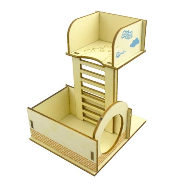 small animal supplies hamster maze wooden tube tunnel cage seesaw house swing animals pet interactive play rest exercise toys for rat mouse