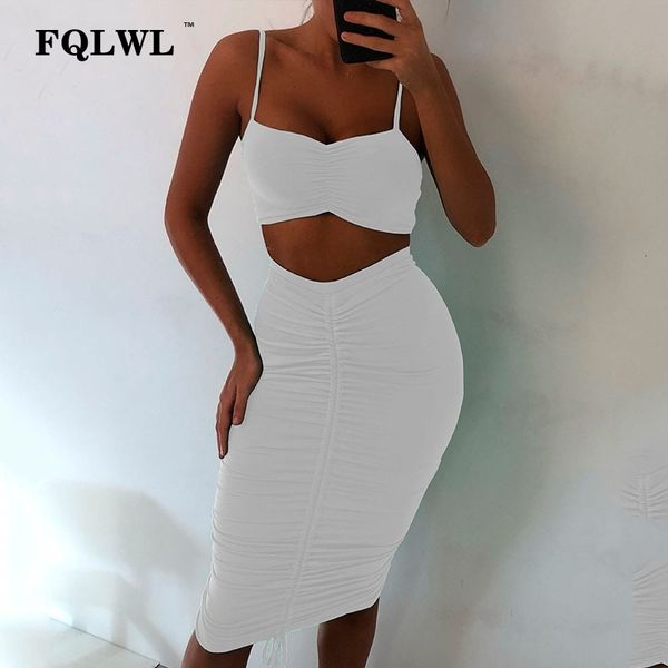 fqlwl club pleated women wrap white black red two piece bandage female ladies bodycon midi party vestidos, Black;gray
fqlwl club pleated women wrap white black red two piece bandage female ladies bodycon midi party vestidos, Black;gray