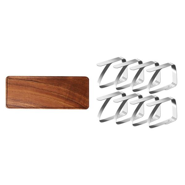 dishes & plates 8 pcs stainless steel tablecloth clip with south american walnut tray, solid wood wooden afternoon tea tray
dishes & plates 8 pcs stainless steel tablecloth clip with south american walnut tray, solid wood wooden afternoon tea tray