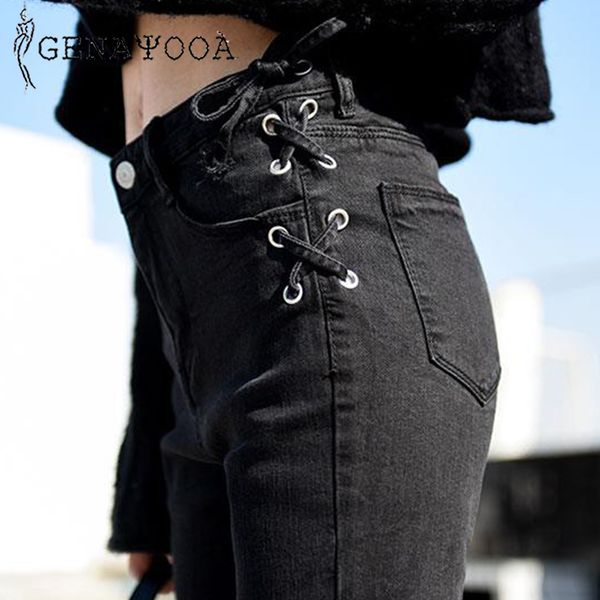 genayooa high waist black bandage skinny woman denim jean bodycon push streetwear lace up jeans for women pencil pants 210417, Blue
genayooa high waist black bandage skinny woman denim jean bodycon push streetwear lace up jeans for women pencil pants 210417, Blue