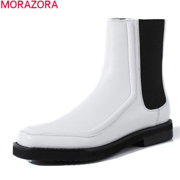 morazora fashion ankle boots genuine leather boots low heel square toe mixed colors women boots black white 210506
morazora fashion ankle boots genuine leather boots low heel square toe mixed colors women boots black white 210506