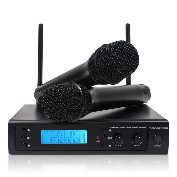 sound town 200-channel professional uhf wireless microphone system for church business meeting wedding and karaoke(swm20-u2hhv2) microphones
sound town 200-channel professional uhf wireless microphone system for church business meeting wedding and karaoke(swm20-u2hhv2) microphones