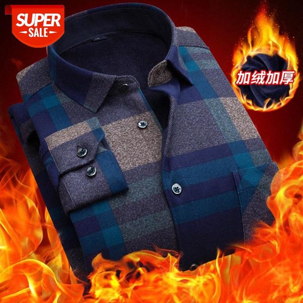 men's warm all-match long-sleeved casual shirt dad plus velvet thick plaid #rk6g, White;black
men's warm all-match long-sleeved casual shirt dad plus velvet thick plaid #rk6g, White;black