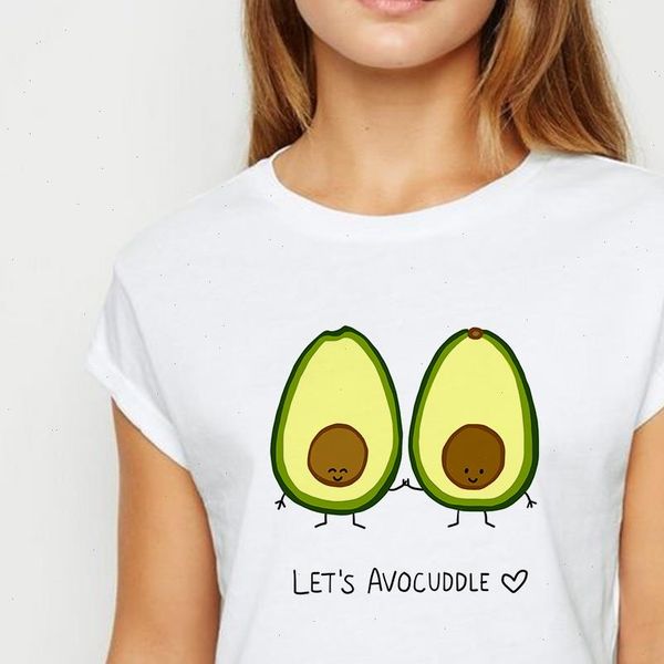 women t shirt lets avocado love harajuku spring summer show thin ropa mujer round collar, White
women t shirt lets avocado love harajuku spring summer show thin ropa mujer round collar, White