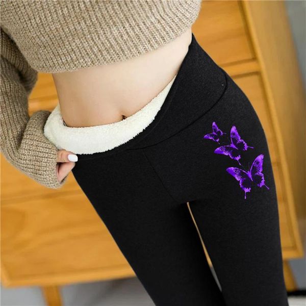 women's leggings winter women high waist thick velvet keep warm legings butterfly all-match leging push up elastic jeggings female, Black
women's leggings winter women high waist thick velvet keep warm legings butterfly all-match leging push up elastic jeggings female, Black