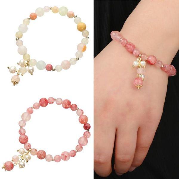 link, chain original design natural crystal elastic bracelet korea strawberry buddha series girl for women, Black
link, chain original design natural crystal elastic bracelet korea strawberry buddha series girl for women, Black