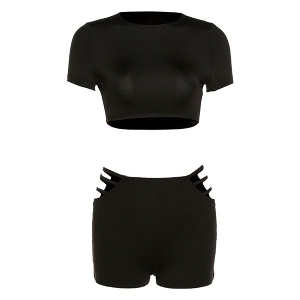 women's tracksuits women close-fitting two-piece clothes set, solid color turtleneck short sleeve crop and hollow out shorts, Gray
women's tracksuits women close-fitting two-piece clothes set, solid color turtleneck short sleeve crop and hollow out shorts, Gray