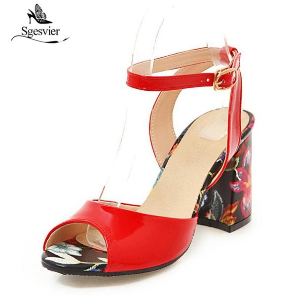 sgesvier floral print women sandals summer buckle strap female shoes causal open toe footwear thick high heel zapotos mujer b440, Black
sgesvier floral print women sandals summer buckle strap female shoes causal open toe footwear thick high heel zapotos mujer b440, Black