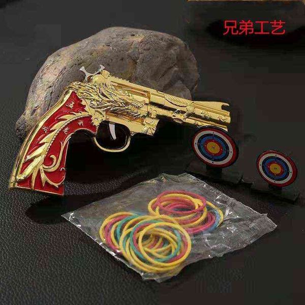 dragon five claw golden eating chicken revolver, metal continuous firing toy around, target delivery rubber band gun
dragon five claw golden eating chicken revolver, metal continuous firing toy around, target delivery rubber band gun