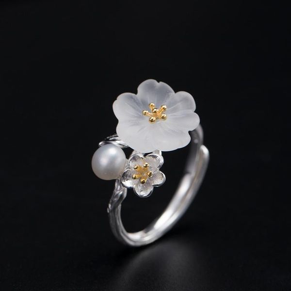 cluster rings 925 sterling silver fashion simple crystal petal pearl ring women light luxury temperament wedding jewelry accessories, Golden;silver
cluster rings 925 sterling silver fashion simple crystal petal pearl ring women light luxury temperament wedding jewelry accessories, Golden;silver