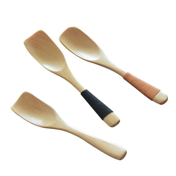 spoons 3pcs wood with tied line on handle stirring soup
spoons 3pcs wood with tied line on handle stirring soup