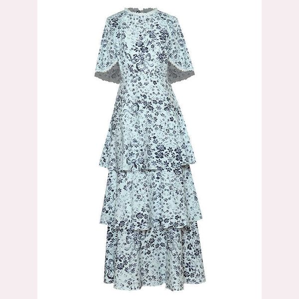 high street fashion spring runway dress women's o-neck floral print temperament long 210526, Black;gray
high street fashion spring runway dress women's o-neck floral print temperament long 210526, Black;gray