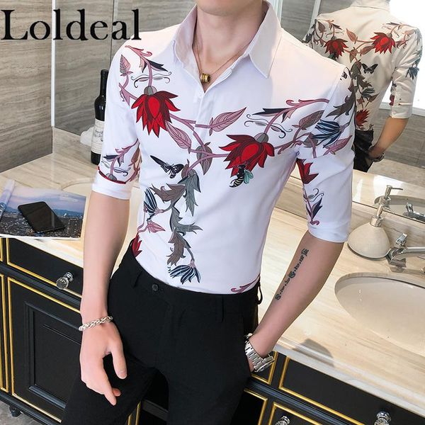 men's casual shirts loldeal middle-sleeved shirt british style slim floral batik mixed cotton lapel, White;black
men's casual shirts loldeal middle-sleeved shirt british style slim floral batik mixed cotton lapel, White;black