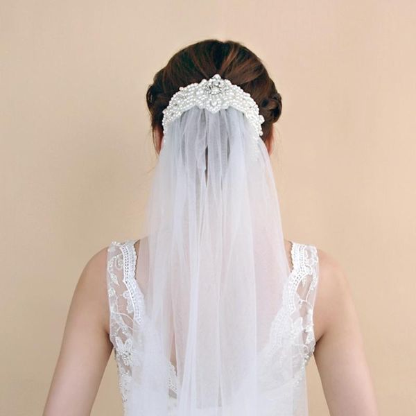 bridal veils elegant wedding veil 1.1 meters 1 layer headdress white ivory simple with comb pearl beaded, Black
bridal veils elegant wedding veil 1.1 meters 1 layer headdress white ivory simple with comb pearl beaded, Black
