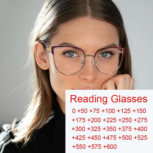 sunglasses 2021 fashion metal cat eye reading glasses women luxury designer spring hinge eyeglasses prescription plus 0 to +6.0, White;black
sunglasses 2021 fashion metal cat eye reading glasses women luxury designer spring hinge eyeglasses prescription plus 0 to +6.0, White;black