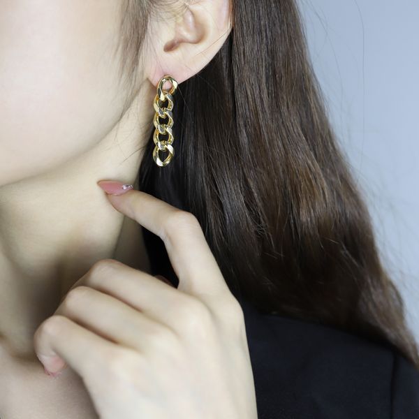 european and american personality long dangle punk cool style tassel chain stud earrings female ins tide earring gift wholesale, Silver
european and american personality long dangle punk cool style tassel chain stud earrings female ins tide earring gift wholesale, Silver