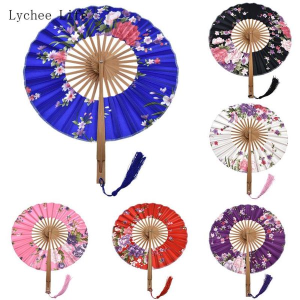 party favor lychee life 1pcs floral pattern japanese folding fan bamboo fabric pocket decorative wedding gifts 
party favor lychee life 1pcs floral pattern japanese folding fan bamboo fabric pocket decorative wedding gifts
