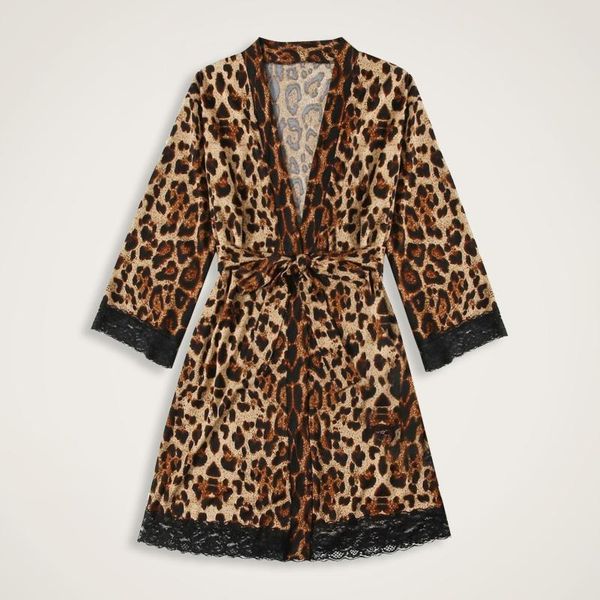 women's sleepwear women satin silk pajamas lingerie leopard print robes underwear comfortable temptation 2021 femme a30, Black;red
women's sleepwear women satin silk pajamas lingerie leopard print robes underwear comfortable temptation 2021 femme a30, Black;red