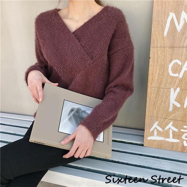 women's sweaters winter soft long sleeve v-neck female fall sweater women clothing kawaii jumper autumn 2021 blouses, White;black
women's sweaters winter soft long sleeve v-neck female fall sweater women clothing kawaii jumper autumn 2021 blouses, White;black