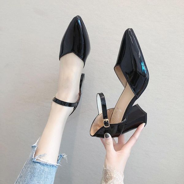 sandals women's fashion casual pointed toe solid buckle strap high heels shoes med thick metal ankle party sandalia, Black
sandals women's fashion casual pointed toe solid buckle strap high heels shoes med thick metal ankle party sandalia, Black