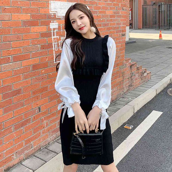 dresses spring autumn slim temperament lotus leaf ee black and white splicing bishop sleeve frenulum, Black;gray
dresses spring autumn slim temperament lotus leaf ee black and white splicing bishop sleeve frenulum, Black;gray