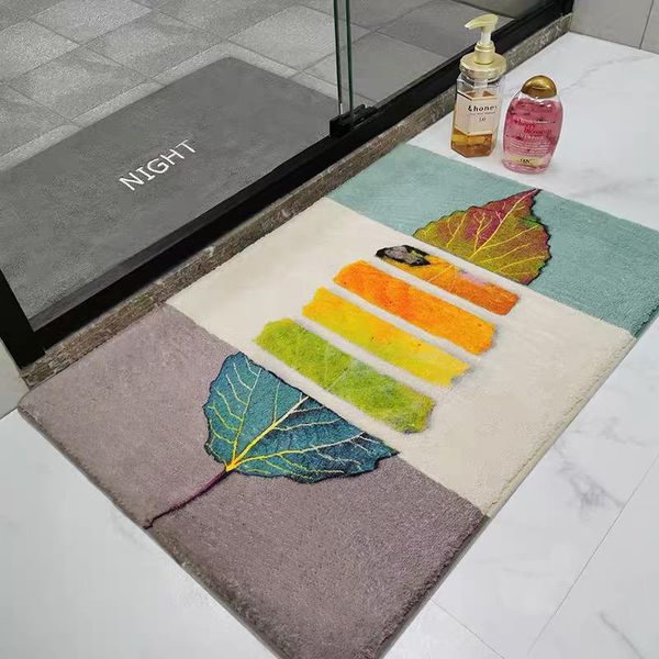 home bathroom floor mat bedroom entrance absorbent non-slip bath mats
