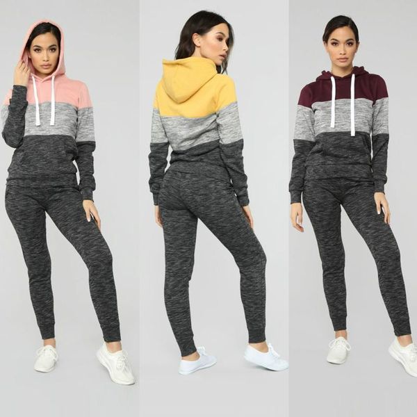 women's tracksuits autumn and winter fleece color matching sweater set two pieces casual tracksuitsweatshirts pullover hoodies suit 202, Gray
women's tracksuits autumn and winter fleece color matching sweater set two pieces casual tracksuitsweatshirts pullover hoodies suit 202, Gray