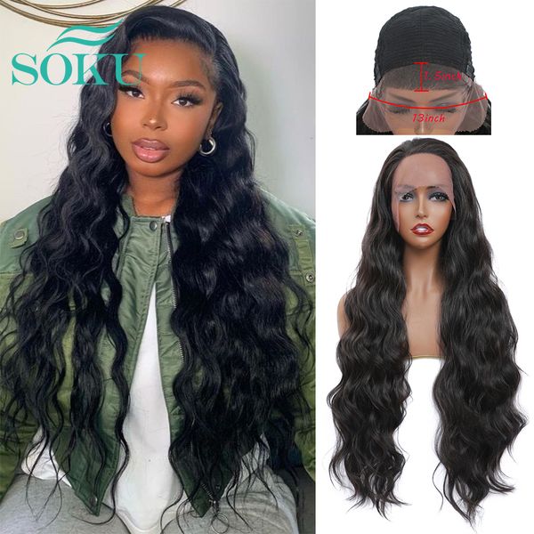 long body wavy synthetic lace wig with baby hair black color soku 32 inch part heat resist lace wig for black women cosplay
long body wavy synthetic lace wig with baby hair black color soku 32 inch part heat resist lace wig for black women cosplay
