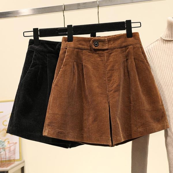 women's shorts black corduroy wide leg plus large size oversize korean style fashion clothing 2021 casual high waist female, White;black
women's shorts black corduroy wide leg plus large size oversize korean style fashion clothing 2021 casual high waist female, White;black