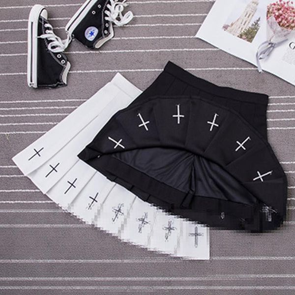 skirts high waist mini black gothic streetwear cross print pleated women casual college lolita harajuku skirt
skirts high waist mini black gothic streetwear cross print pleated women casual college lolita harajuku skirt